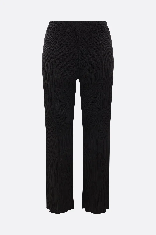 Soft Portrait cropped trousers in rib knit