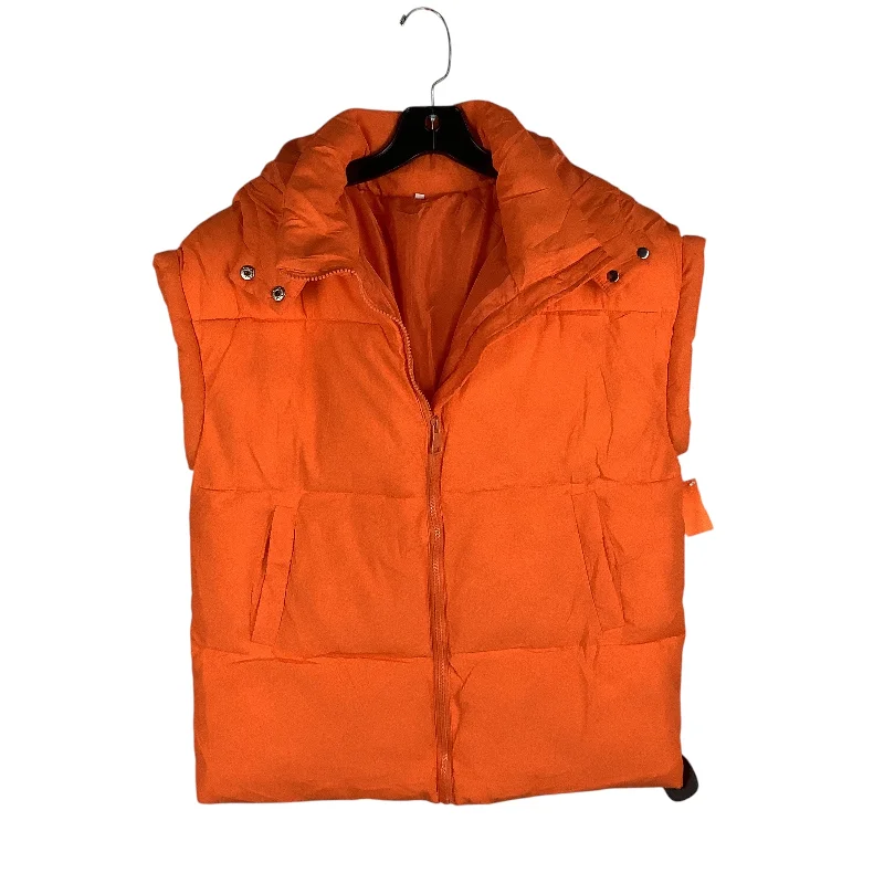 Vest Puffer & Quilted By Clothes Mentor In Orange, Size: M