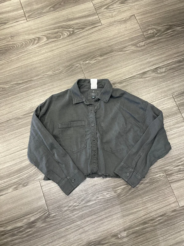 Jacket Shirt By American Eagle In Grey, Size: Xs