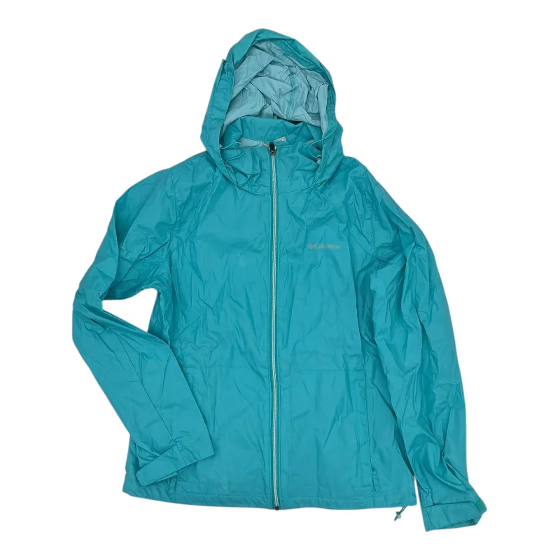 Jacket Windbreaker By Columbia In Blue, Size:L