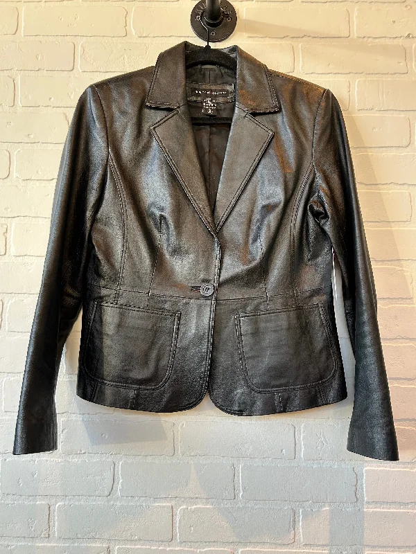 Jacket Leather By New York And Co In Black, Size: M