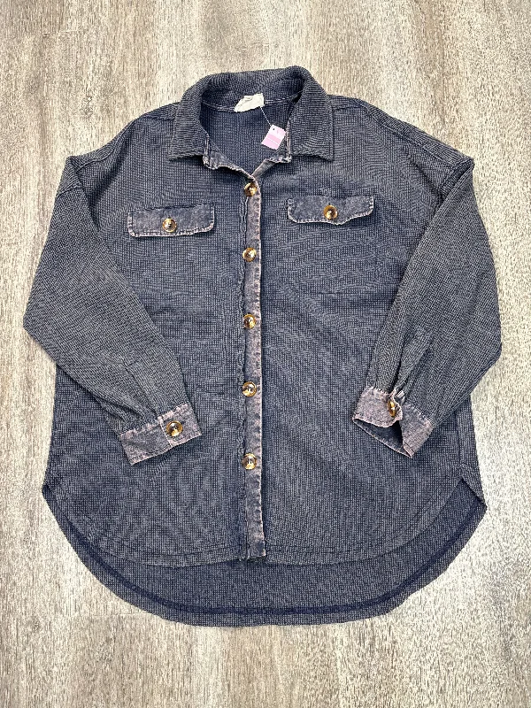 Jacket Shirt By Listicle In Grey, Size: S