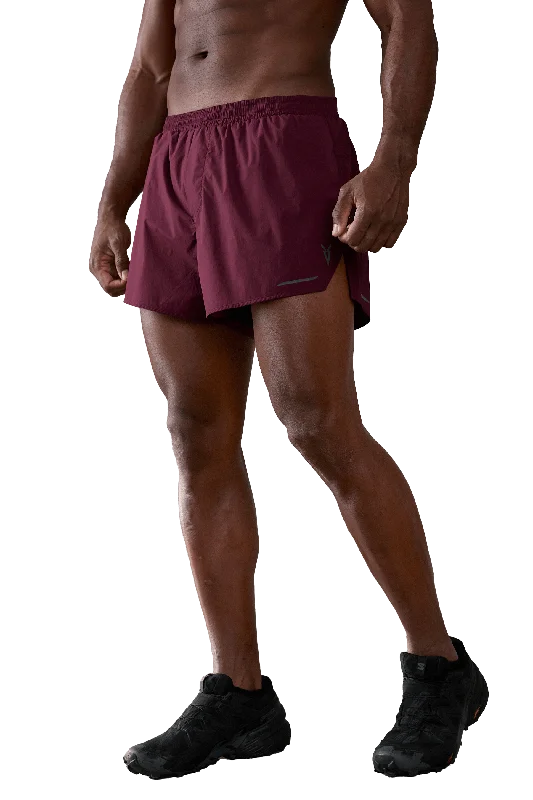 3" RUNNING SHORTS - Burgundy