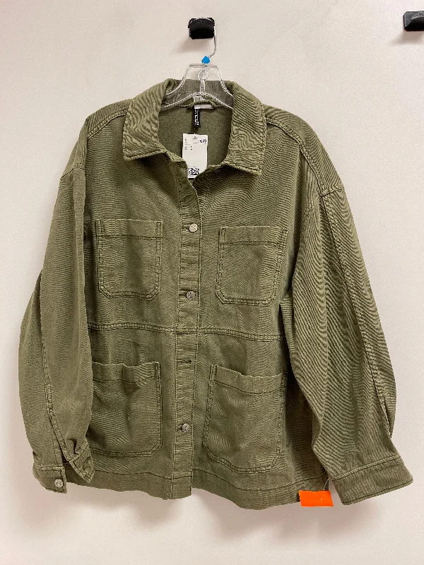 Jacket Denim By Divided In Green, Size: M