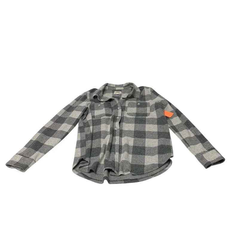 Jacket Shirt By Thread And Supply In Grey, Size: M