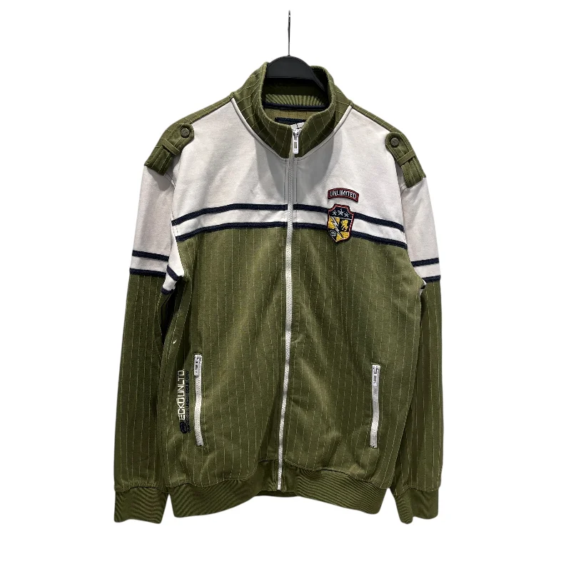 ECKO UNLTD/Jacket/L/Cotton/GRN/Stripe/UNLIMITED pinstripe zip