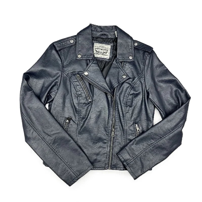 Jacket Moto By Levis In Navy, Size: S