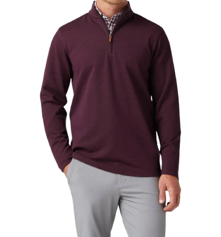 Kpi Quarter Zip Sweater In Wine