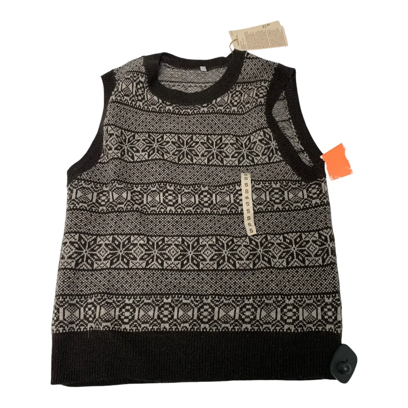 Vest Sweater By Clothes Mentor In Brown, Size: S