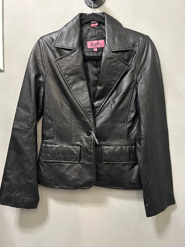 Jacket Leather By excelled collection In Black, Size: S