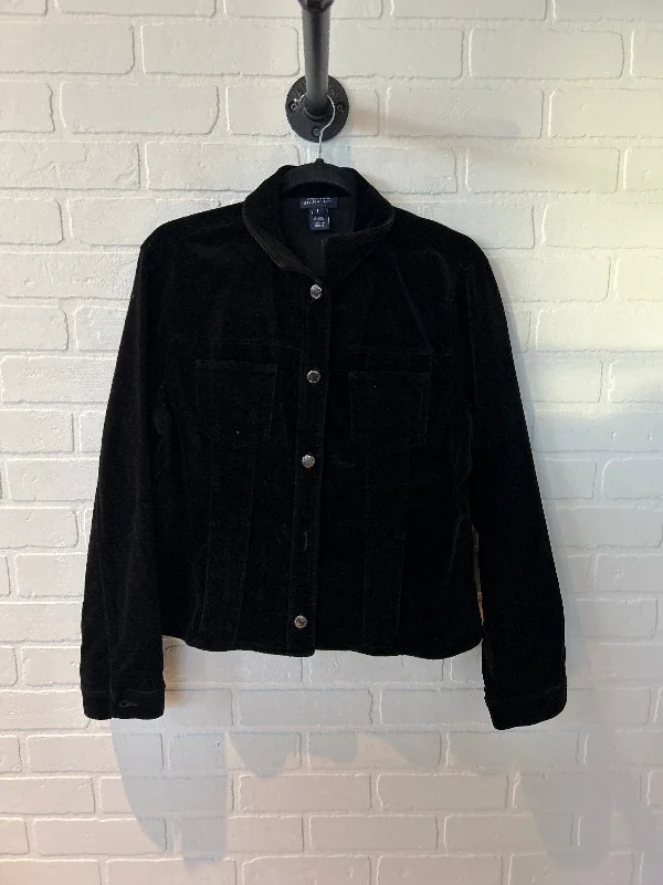 Jacket Denim By Jones New York In Black, Size: L