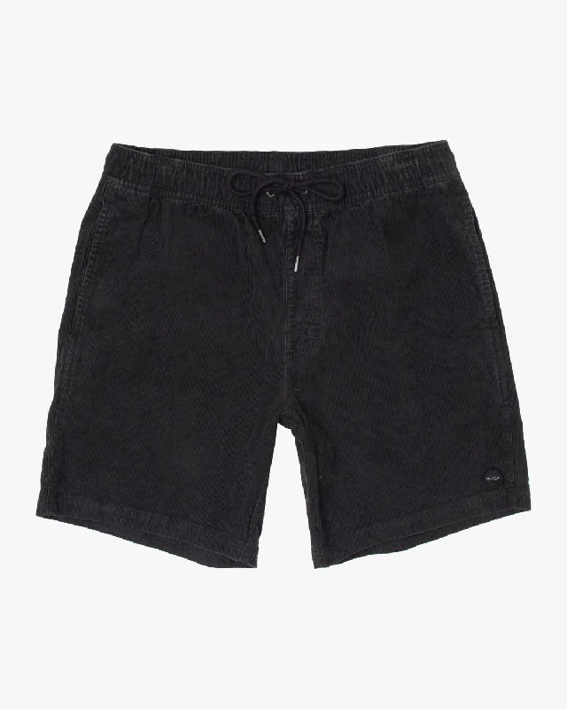 Boys Escape 16" Corduroy Shorts - Black