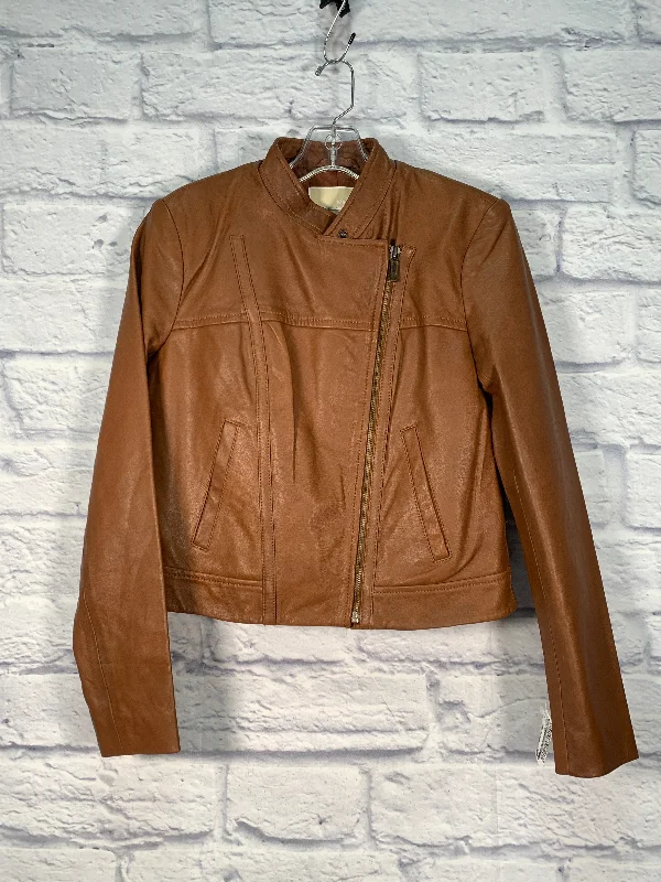 Jacket Moto By Michael By Michael Kors In Brown, Size: S