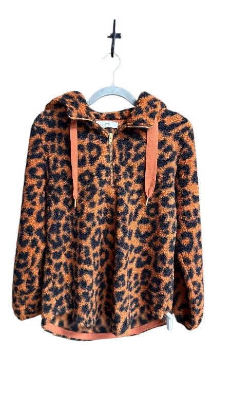 Jacket Faux Fur & Sherpa By Loft In Animal Print, Size: Xs