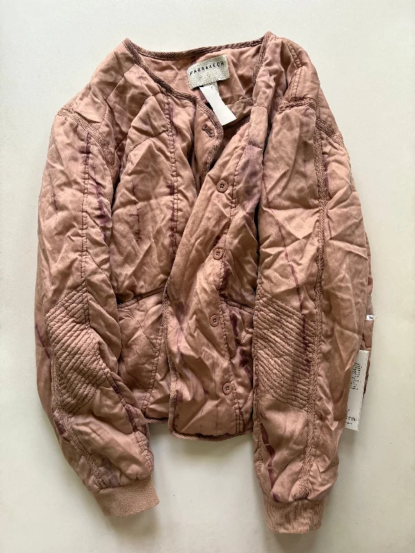 Jacket Moto By Marrakech In Tan, Size: M