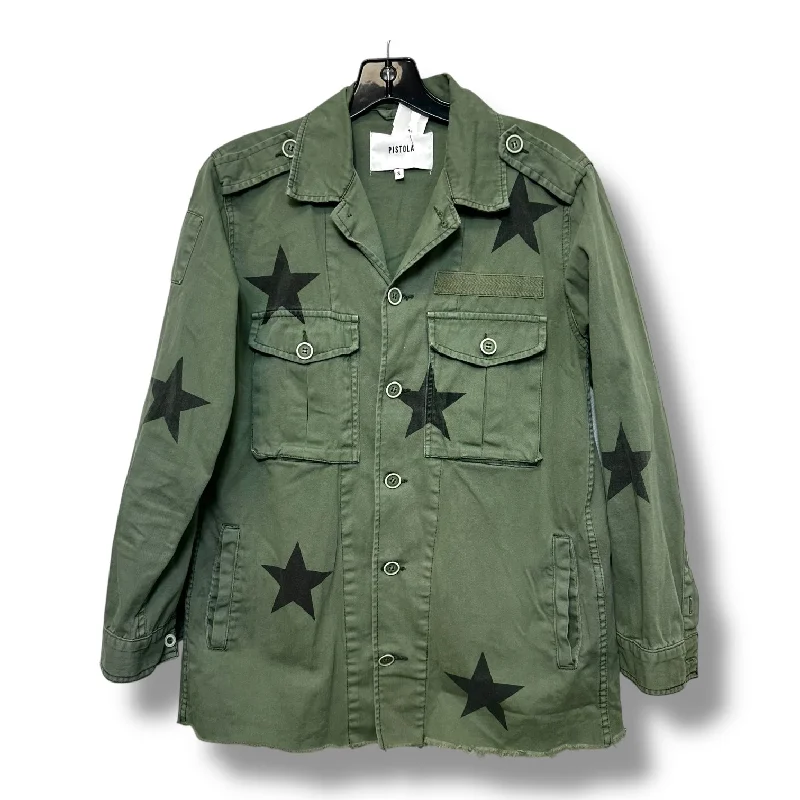 Jacket Shirt By Pistola In Green, Size: S