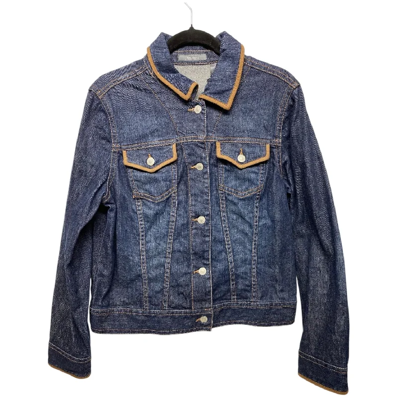 Jacket Denim By Liz Claiborne In Blue Denim, Size: L