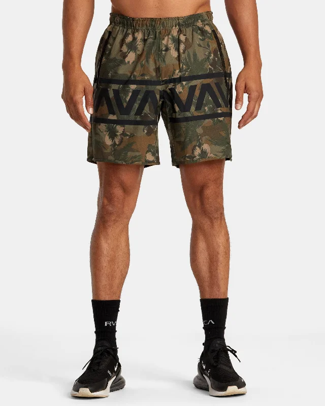 Hawaii Yogger Stretch 17" Shorts - Floral Camo