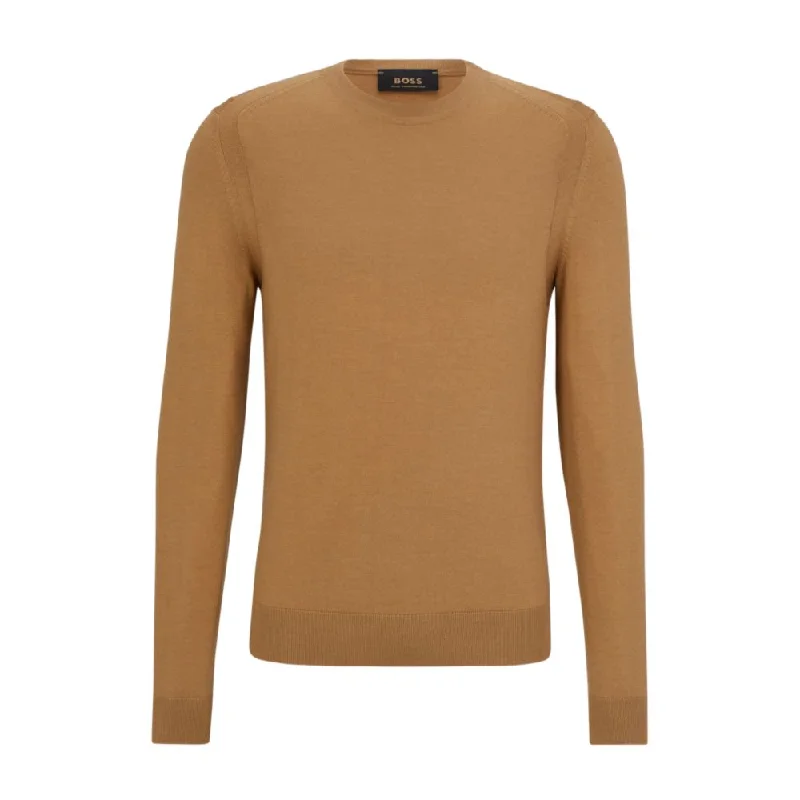 Regular-fit sweater in wool, silk and cashmere