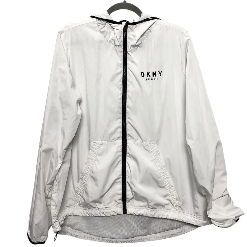 Jacket Other By Dkny In White, Size:L