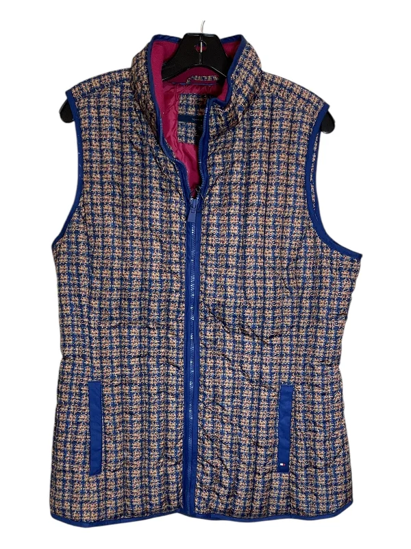 Vest Puffer & Quilted By Tommy Hilfiger In Blue & Yellow, Size: Xl