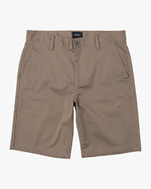 Boys Weekday Stretch 18" Shorts - Dark Khaki