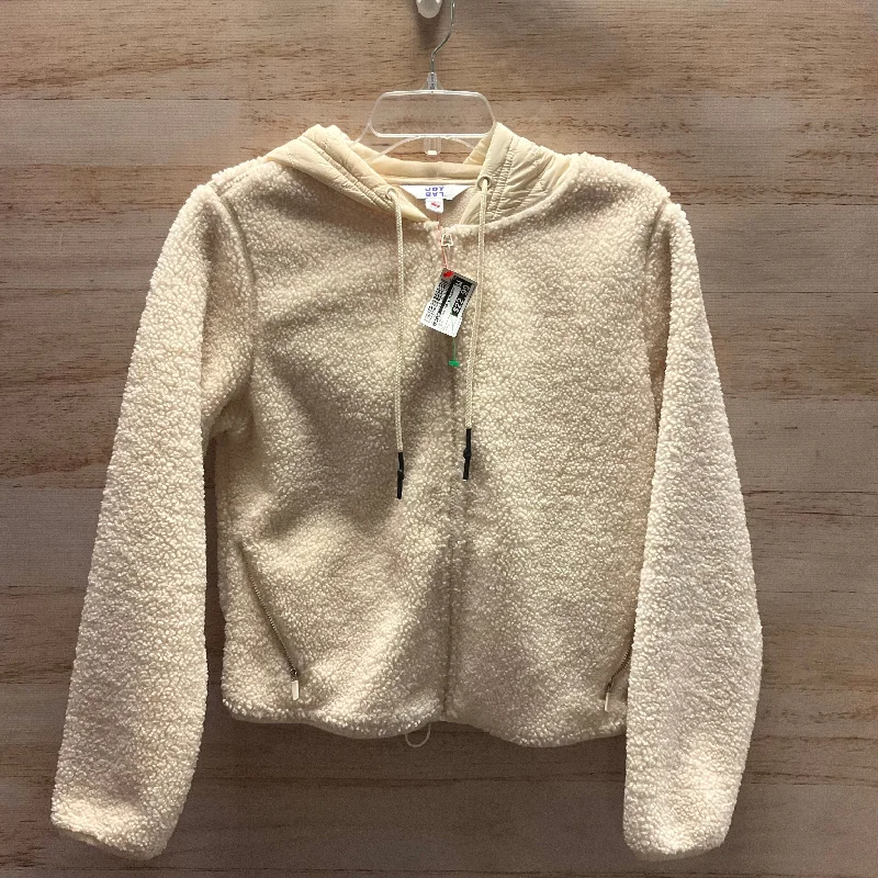 Jacket Faux Fur & Sherpa By Joy Lab In Cream, Size: S