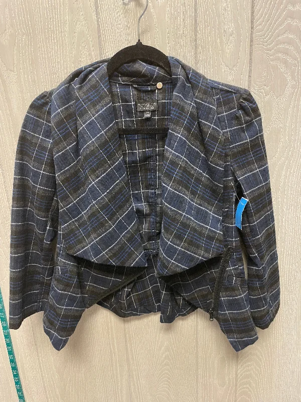 Jacket Moto By Topshop In Plaid Pattern, Size: S