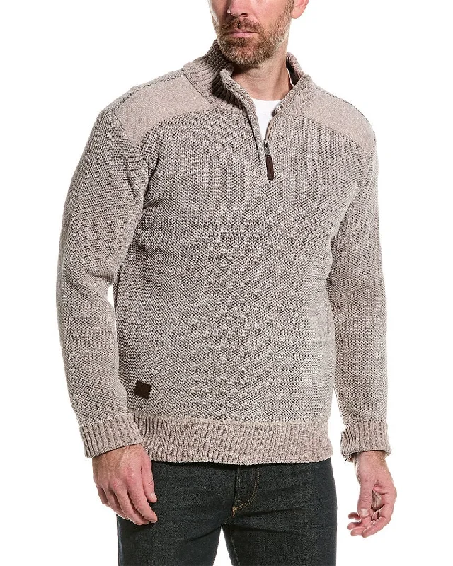 Point Zero Chenille 1/4-Zip Mock Neck Sweater