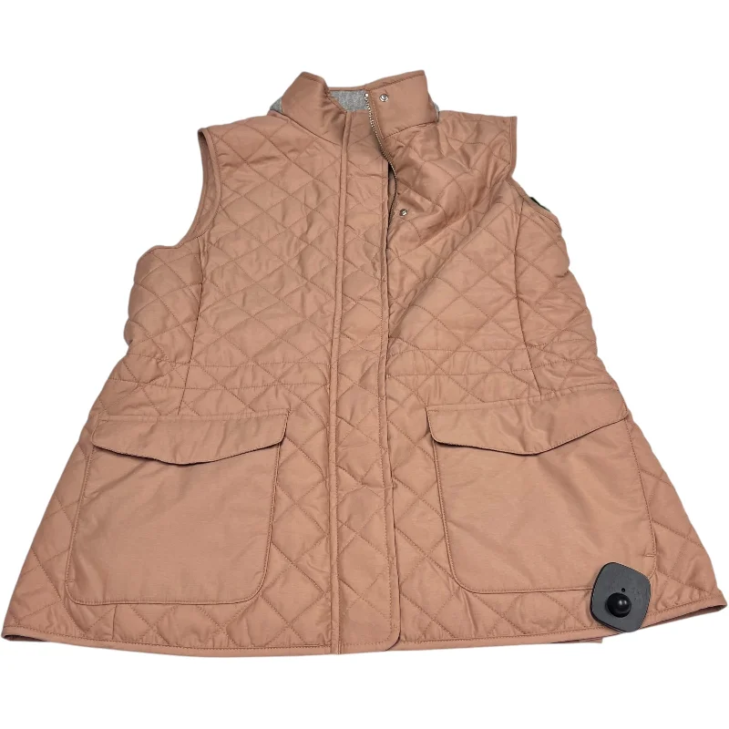 Vest Puffer & Quilted By Peter Miller In Pink, Size: M