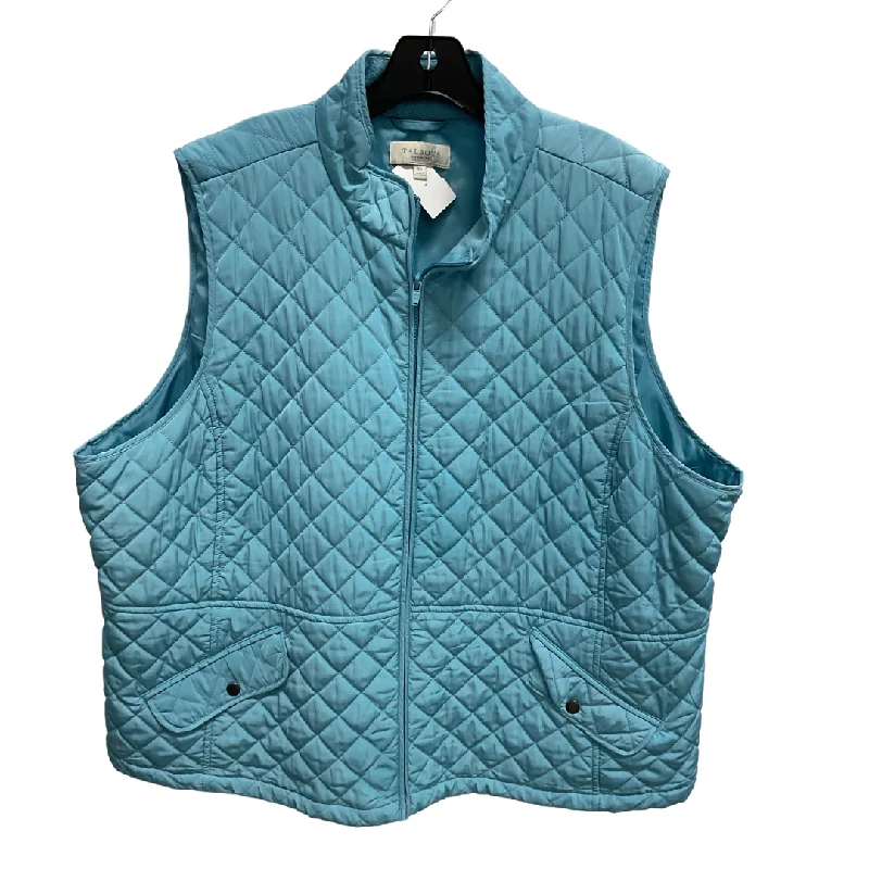 Vest Puffer & Quilted By Talbots In Aqua, Size: 3x