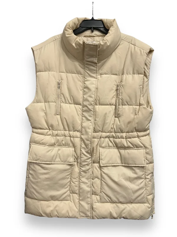 Vest Puffer & Quilted By Topshop In Cream, Size: L