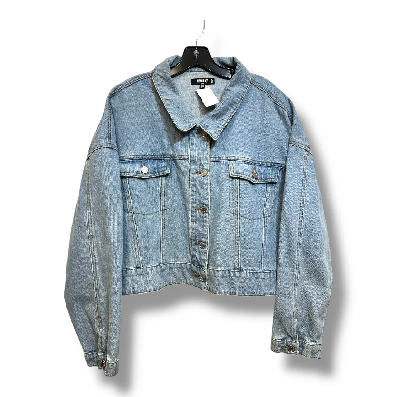 Jacket Denim By Missguided In Blue Denim, Size: 18