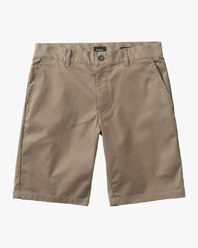 Boys Weekday Stretch 18" Shorts - Dark Khaki