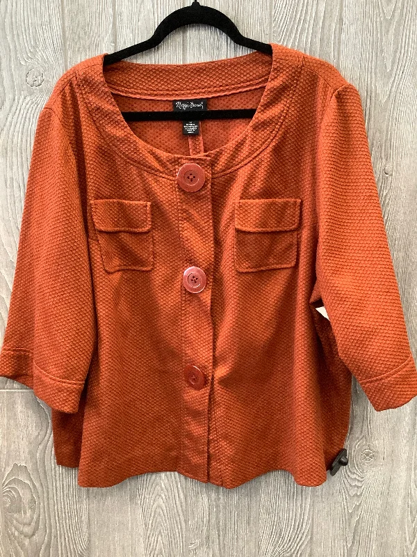 Jacket Other By Maggie Barnes In Orange, Size: 1x