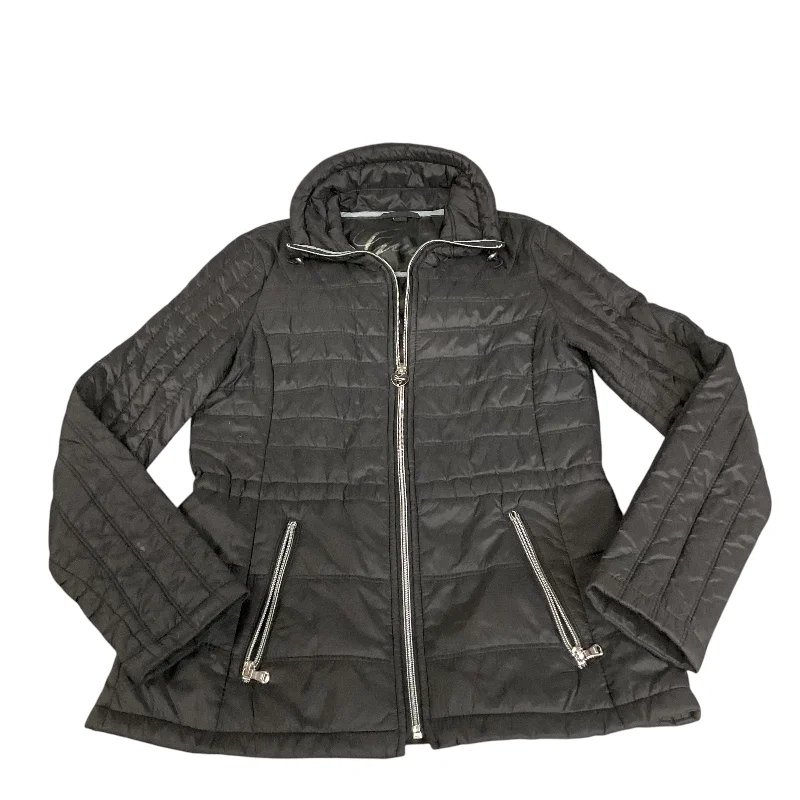 Jacket Puffer & Quilted By Guess In Black, Size: S