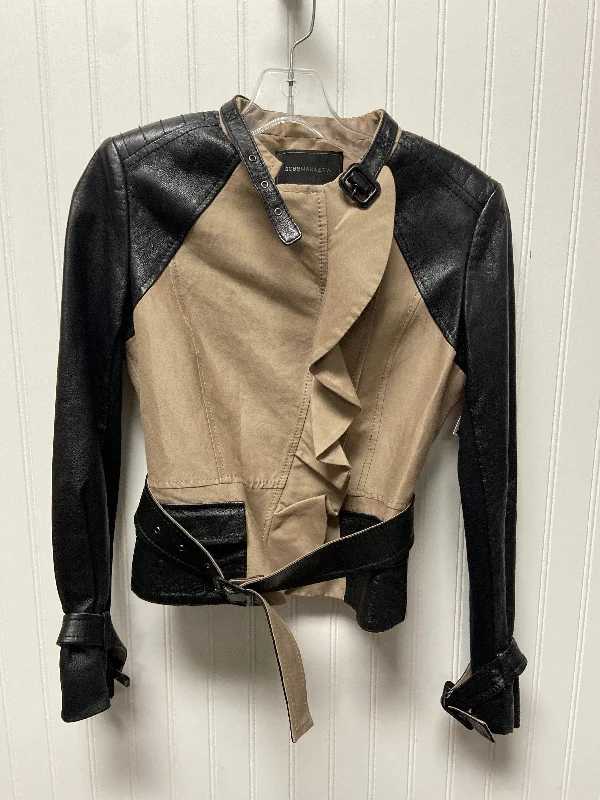 Jacket Other By Bcbgmaxazria In Black & Tan, Size: Xxs