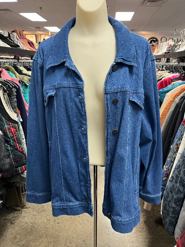 Jacket Denim By Coldwater Creek In Blue Denim, Size: 2x