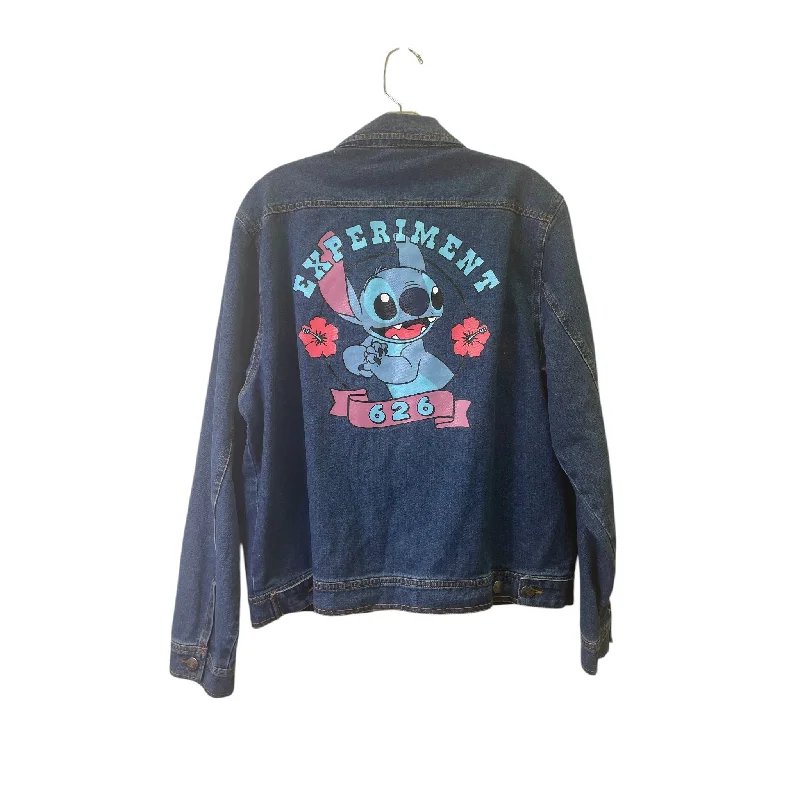 Jacket Denim By Stitch In Blue Denim, Size:Xxl