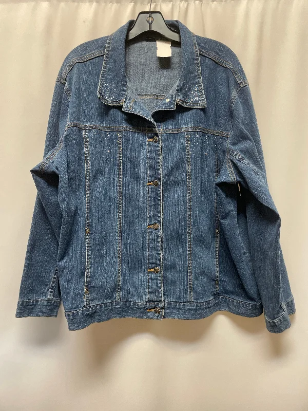 Jacket Denim By Clothes Mentor In Blue Denim, Size: 2x