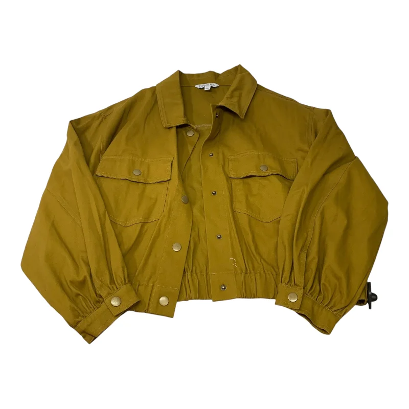 Jacket Shirt By Ophelia Roe In Yellow, Size: 1x