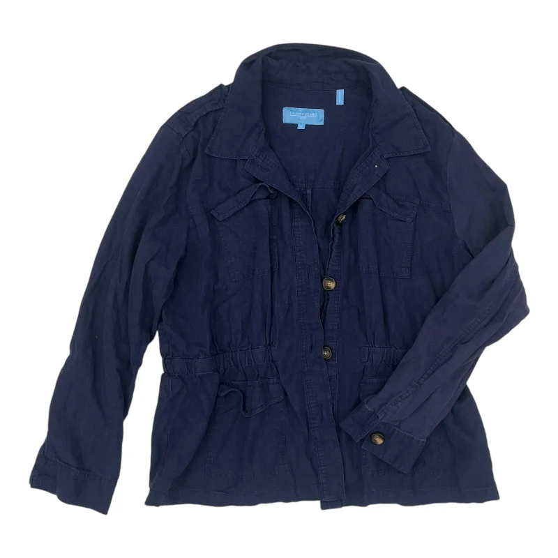 Jacket Shirt By Draper James In Navy, Size:Xl