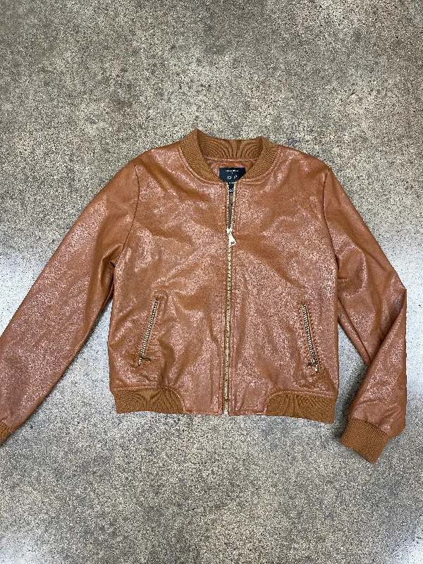 Jacket Moto By Iris In Brown, Size:L