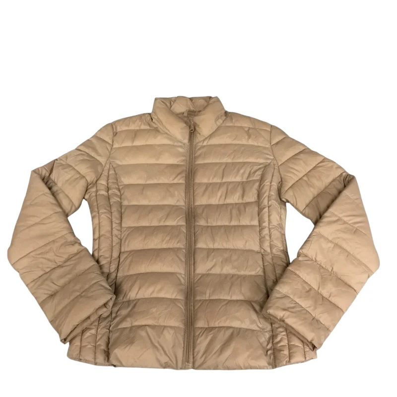 Jacket Puffer & Quilted By Love Tree In Brown, Size: S