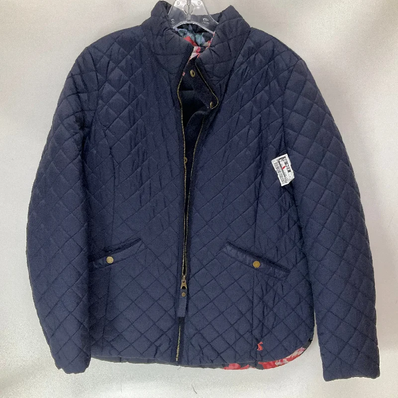 Jacket Puffer & Quilted By Joules In Navy, Size: 12