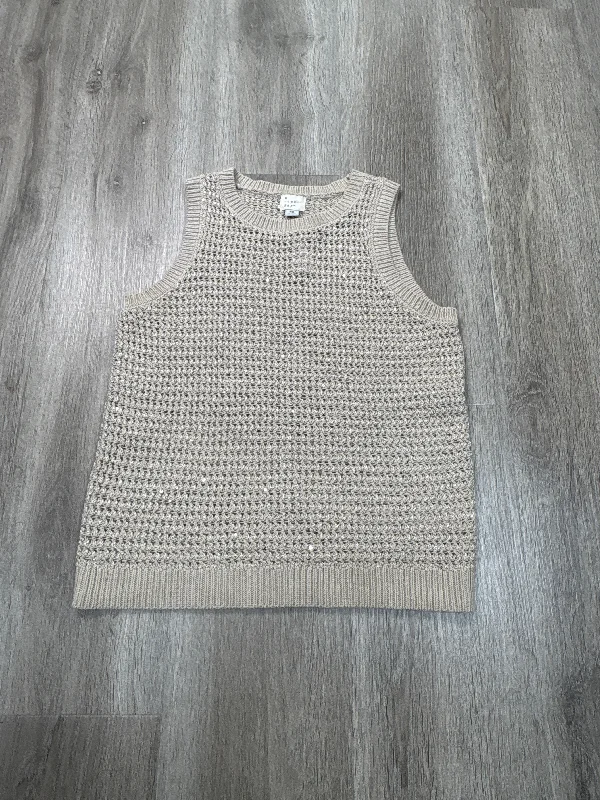 Vest Sweater By A New Day In Tan, Size: Xs